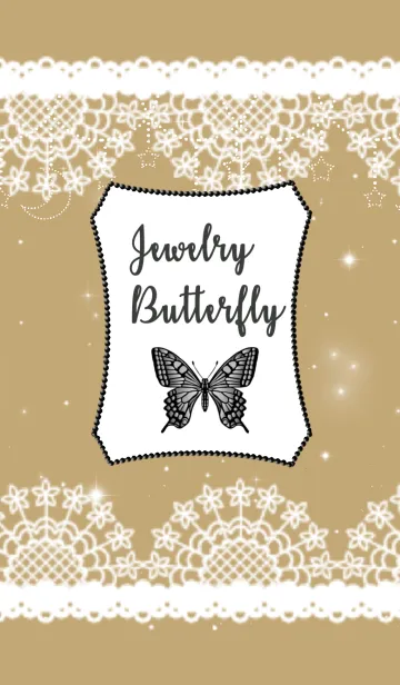 [LINE着せ替え] Jewelry Butterfly♡light beigeの画像1