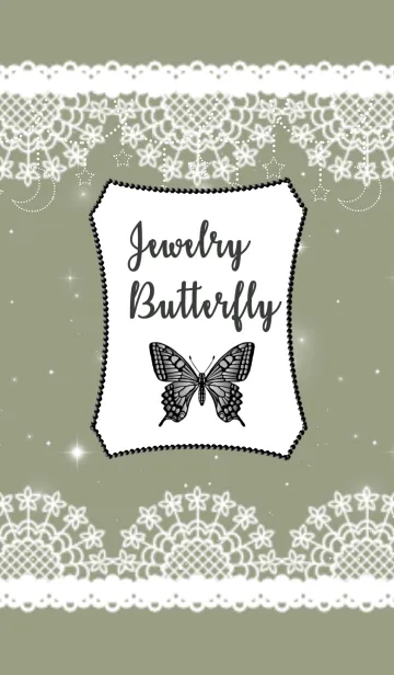 [LINE着せ替え] Jewelry Butterfly♡くすみ系ベージュの画像1