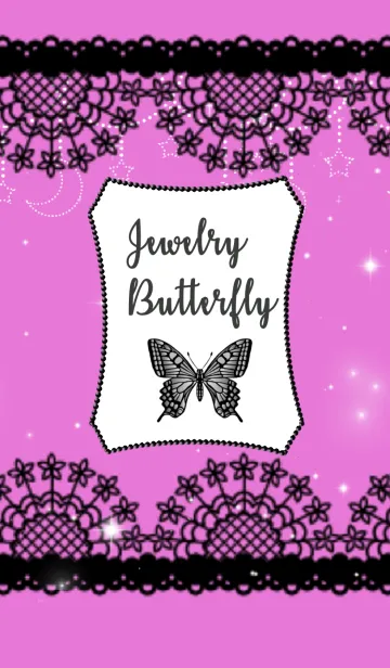 [LINE着せ替え] Jewelry Butterfly_pink&black♡の画像1