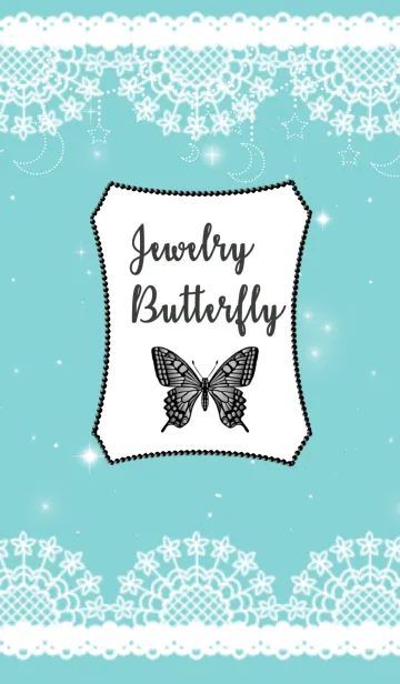 [LINE着せ替え] Jewelry Butterfly_水色♡の画像1