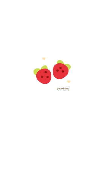 [LINE着せ替え] minimal strawberry 3の画像1