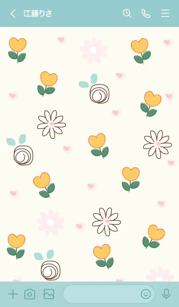 [LINE着せ替え] Mini yellow flowers 16の画像3