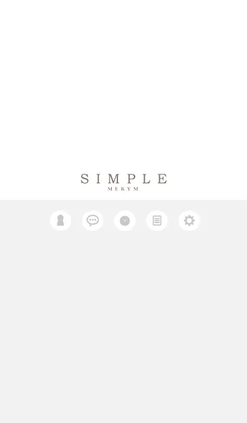 [LINE着せ替え] SIMPLE ICON WHITE-MEKYM 25の画像1