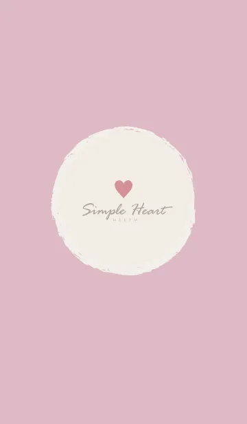 [LINE着せ替え] Simple Heart Dusky Pink-MEKYM 23の画像1