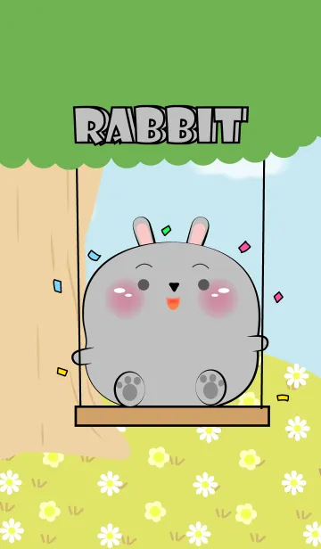 [LINE着せ替え] Enjoy Grey Rabbit  Theme (JP)の画像1