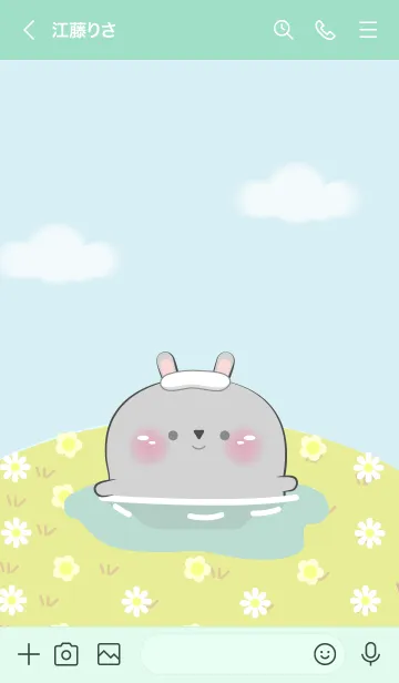 [LINE着せ替え] Enjoy Grey Rabbit  Theme (JP)の画像3