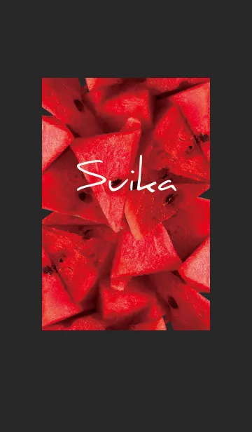 [LINE着せ替え] ブラック : スイカの画像1