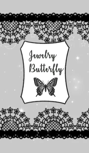 [LINE着せ替え] Jewelry Butterfly♡glay&black laceの画像1