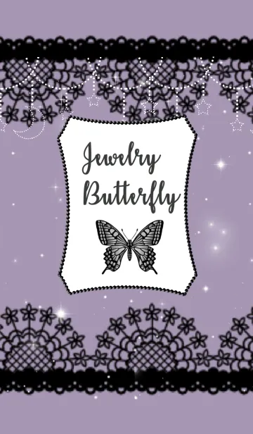 [LINE着せ替え] Jewelry Butterfly♡くすみ系パープルの画像1