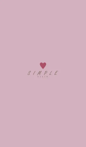 [LINE着せ替え] DUSKY PINK BROWN.SIMPLE -HEART- 8の画像1
