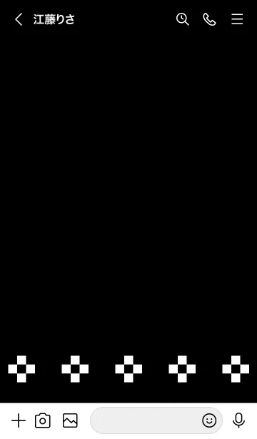 [LINE着せ替え] 大人かわいいお花着せ替え(黒×白)の画像3