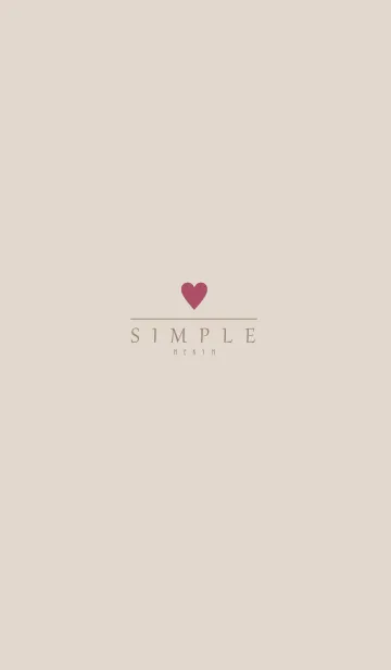 [LINE着せ替え] DUSKY BEIGE.SIMPLE -HEART- 8の画像1