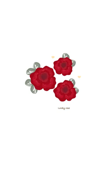 [LINE着せ替え] Vintage red rose 4の画像1