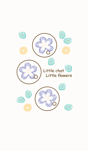 [LINE着せ替え] mini blue flowers 10の画像1