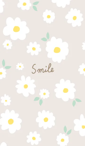 [LINE着せ替え] 白い花と葉っぱ9の画像1