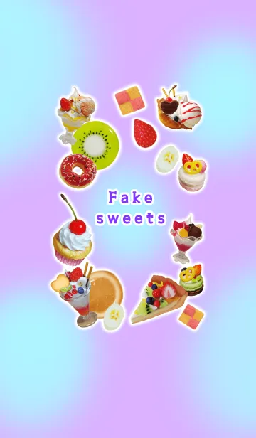 [LINE着せ替え] Fake sweets★purple versionの画像1