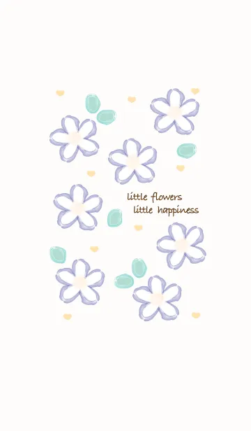 [LINE着せ替え] mini baby blue & white flowers 16の画像1