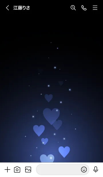 [LINE着せ替え] - Beautiful Bice Blue Heart -の画像3