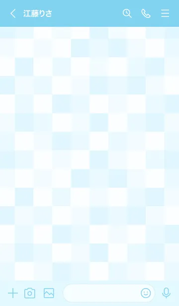 [LINE着せ替え] 白色モザイク ライトブルー2の画像3
