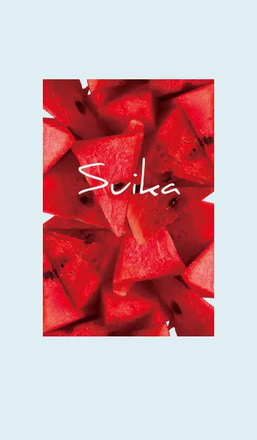 [LINE着せ替え] 青 : スイカの画像1