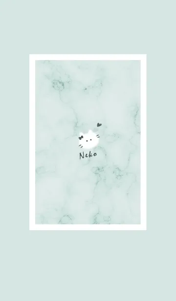 [LINE着せ替え] ～大理石と猫2♥グリーン02_1～の画像1