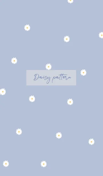 [LINE着せ替え] daisy_pattern (dustyblue)の画像1