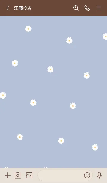 [LINE着せ替え] daisy_pattern (dustyblue)の画像3