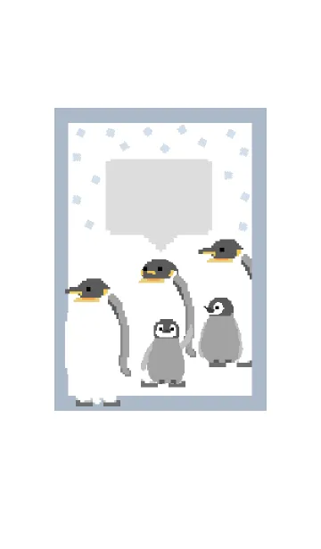 [LINE着せ替え] ドットなペンギン 3の画像1