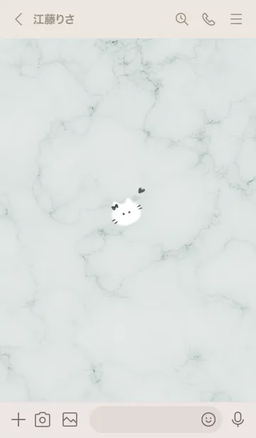 [LINE着せ替え] ～大理石と猫2♥グレー01_1～の画像3