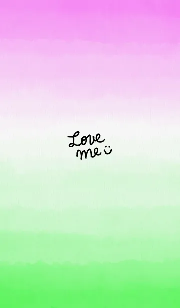 [LINE着せ替え] 水彩グラデーション ピンク グリーン4の画像1