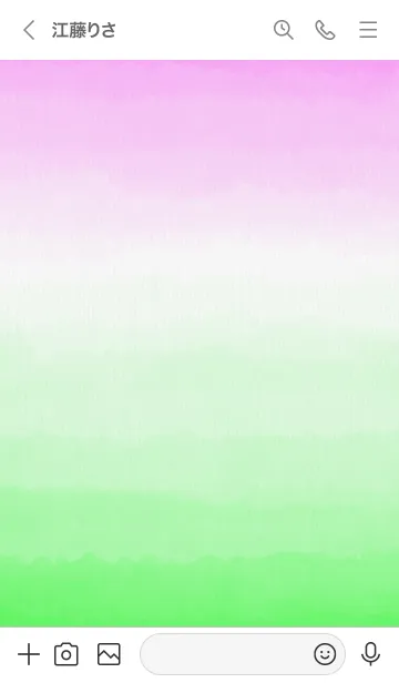 [LINE着せ替え] 水彩グラデーション ピンク グリーン4の画像3