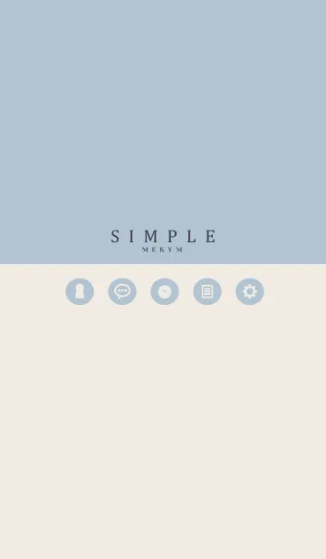 [LINE着せ替え] SIMPLE ICON BLUE-MEKYM 26の画像1