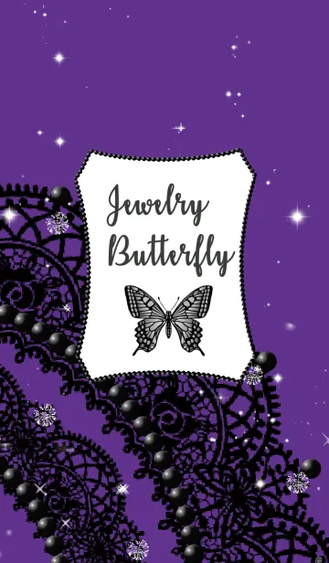 [LINE着せ替え] Jewelry Butterfly♡dark perpl&blackの画像1