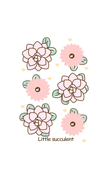 [LINE着せ替え] Little pastel succulent 10の画像1