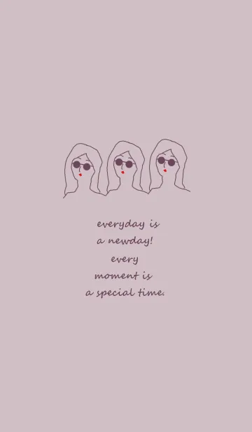 [LINE着せ替え] everyday is a newday (vintage purple)の画像1