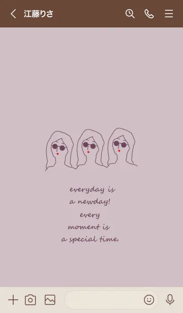 [LINE着せ替え] everyday is a newday (vintage purple)の画像3