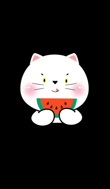[LINE着せ替え] Face White Cat Simple Theme (JP)の画像1