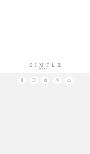 [LINE着せ替え] SIMPLE ICON WHITE-MEKYM 27の画像1