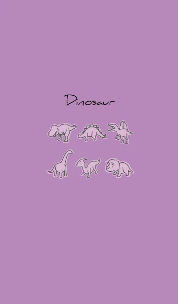 [LINE着せ替え] 紫 : シンプル恐竜の画像1