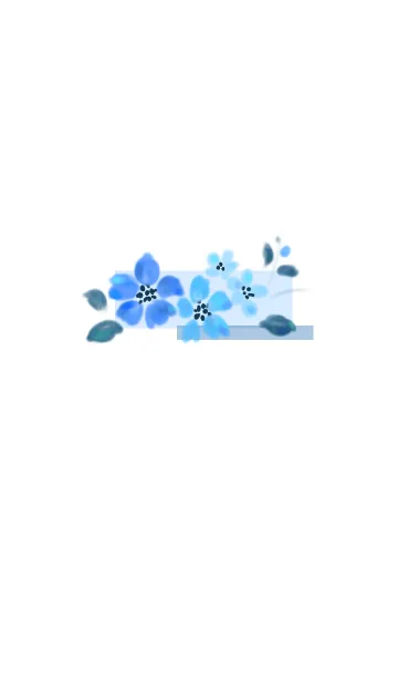 [LINE着せ替え] 青いお花の着せ替えの画像1