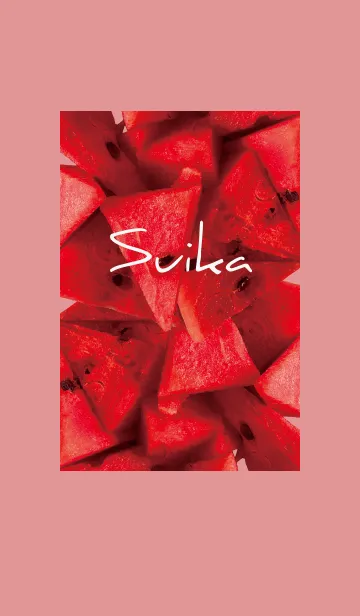 [LINE着せ替え] 赤 : スイカの画像1