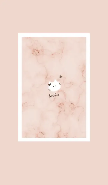 [LINE着せ替え] ～大理石と猫2♥オレンジ16_1～の画像1