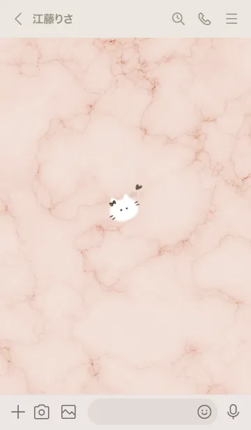 [LINE着せ替え] ～大理石と猫2♥オレンジ16_1～の画像3