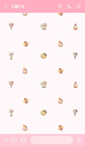[LINE着せ替え] Fake sweets★dots pink versionの画像3