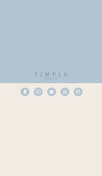 [LINE着せ替え] SIMPLE ICON BLUE-MEKYM 27の画像1