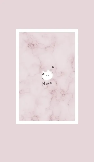 [LINE着せ替え] ～大理石と猫2♥ピンク05_1～の画像1