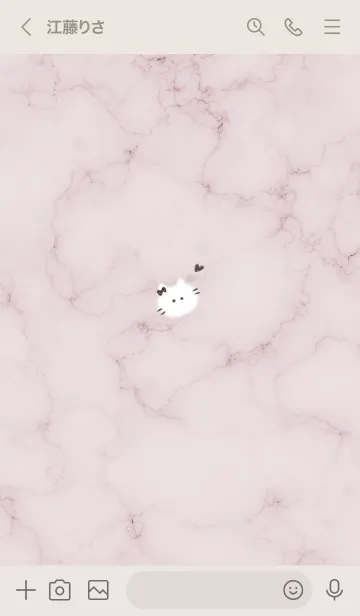 [LINE着せ替え] ～大理石と猫2♥ピンク05_1～の画像3