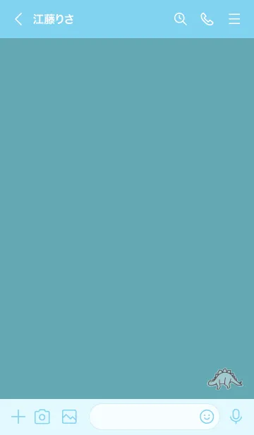 [LINE着せ替え] 青 : シンプル恐竜の画像3