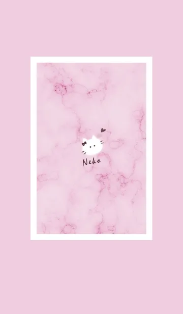 [LINE着せ替え] ～大理石と猫2♥ピンク13_1～の画像1