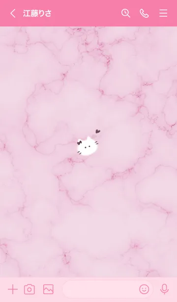 [LINE着せ替え] ～大理石と猫2♥ピンク13_1～の画像3